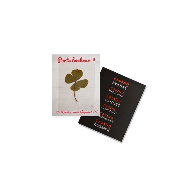carte trèfle à 4 feuilles personnalisable